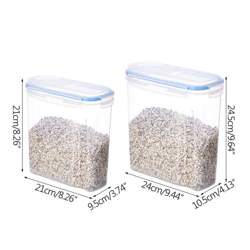 

Storage Tank Kitchen Transparent Storage Box Storage Snap-Type Sealed Cans Whole Grain Plastic Covered Storage Tank Sealed Can