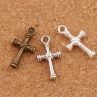 annular end cross charms pendants fashion jewelry diy l482 45pcs 3colors 11 1x20 7mm zinc alloy bronze