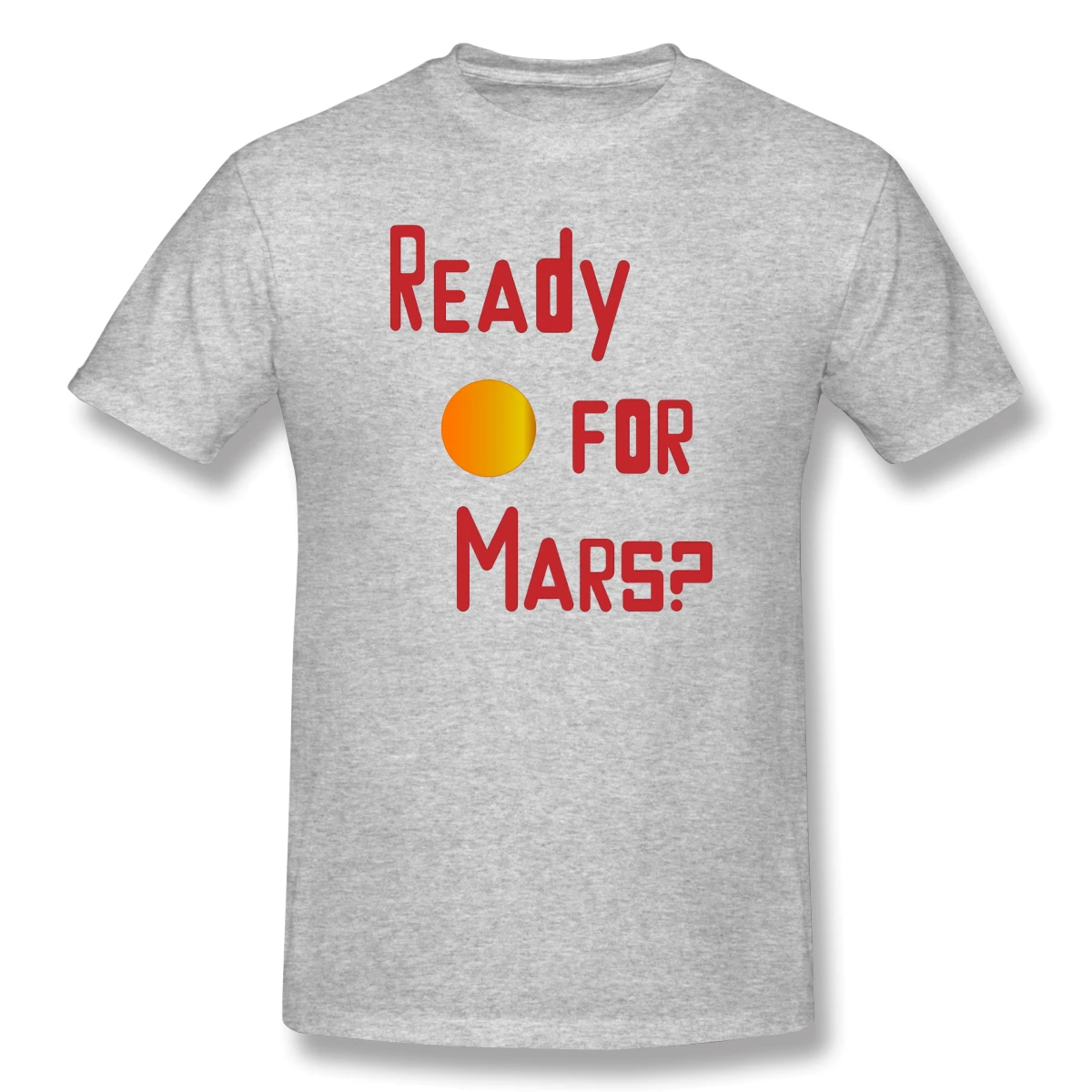

Ready For Mars Throw Pillow Humor Graphic Men's Basic Short Sleeve T-Shirt Space,Earth Tops Tees European Size