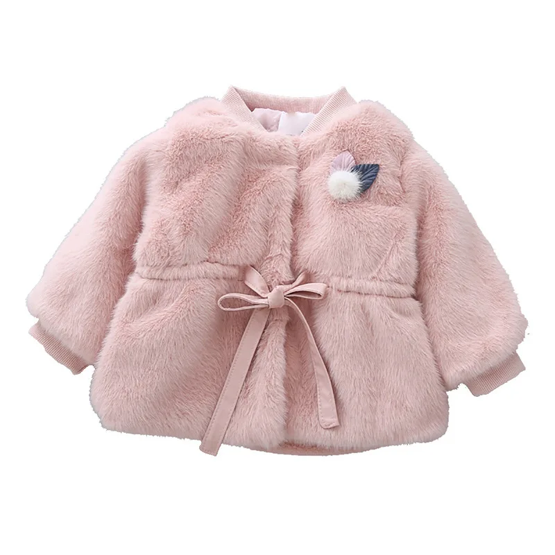 2019 New Winter girls Casual Outwear Children Faux Fur Coat Baby Girls Jacket Long Overcoat For Girl 1-6Y | Детская одежда и обувь
