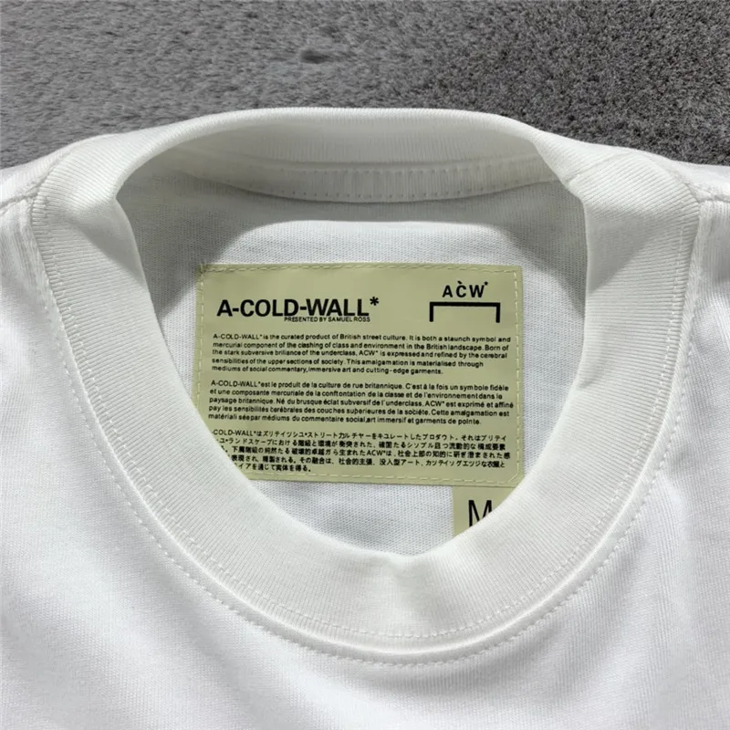 

A COLD WALL Pocket T-shirt Men Women Casual A-COLD-WALL* Tee Front Black Pockets Back Printed ACW Tops