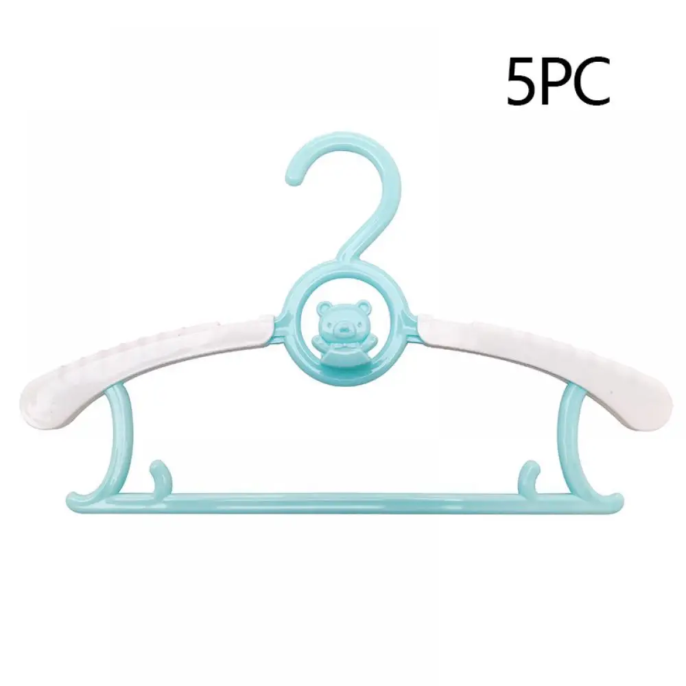 

Retractable Children's Hangers Thickened Plastic Cartoon Baby Clothes Pants Rack Display Non-Slip Unmarked Coats Adult Organizer