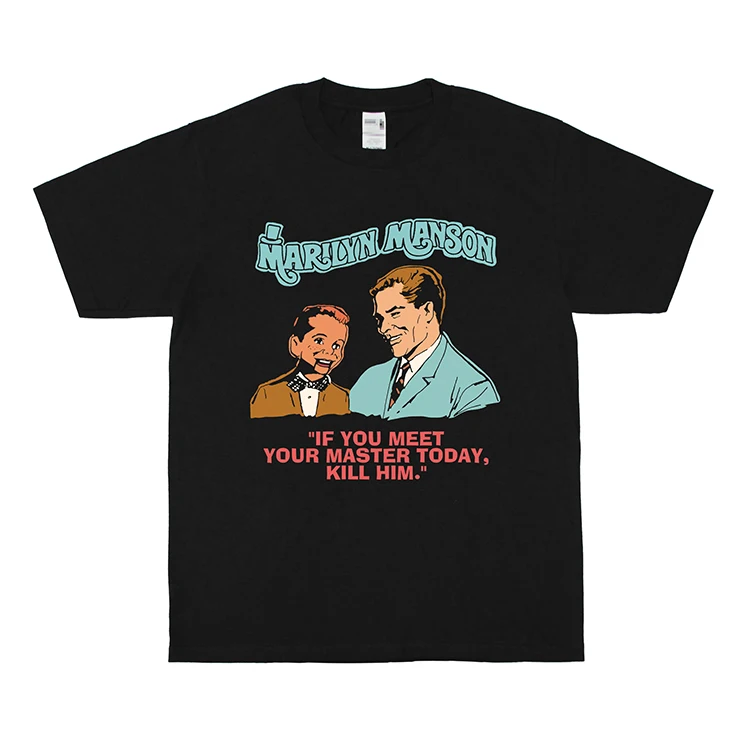 

Chillwave Meet Your Master Print Cotton Rock T-Shirt