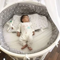 new nordic style baby crib around thicken bumper baby nursery stars bed cushion infant cot protector pillows newborns room decor