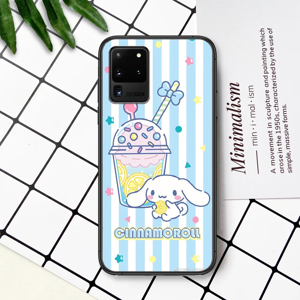 

Cartoon Dog Cinnamorolls Phone Case For Samsung Galaxy Note S 8 9 10 20 Plus E Lite Uitra black Hoesjes Luxury Shell Tpu Bumper