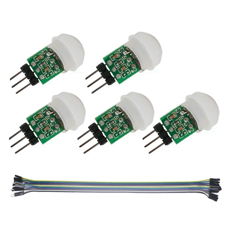 

5PACK IR Human Sensor AM312 Mini Detector Module HC-SR312 Pyroelectric Infrared PIR Motion Automatic Detector