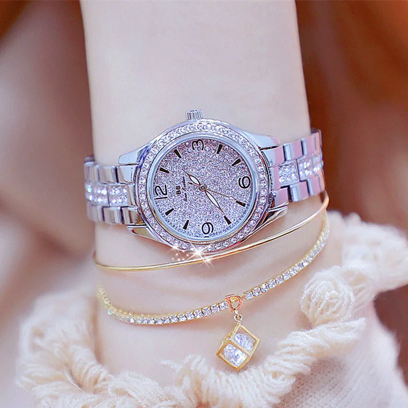 Роскошные женские часы браслет золотые Лидирующий бренд бриллиантовые