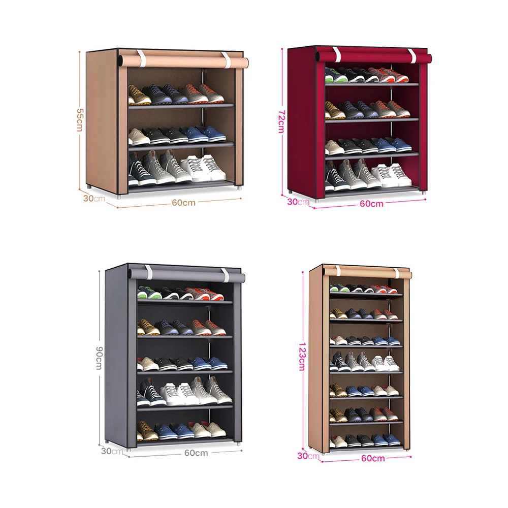 

4/5/6/8/10 Layers Dustproof Shoes Rack Non-Woven Fabric Shoe Stands Organizer Closet Home Shoes Storage Holder Shelf Cabinet