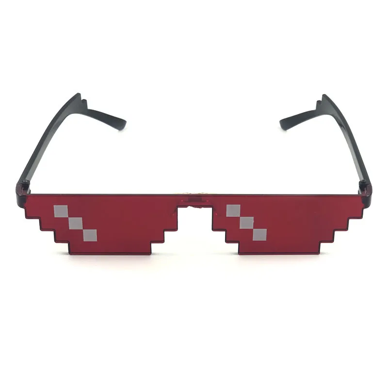 Новые модные пиксельные очки мозаичные солнцезащитные Thug Life косплей реквизит