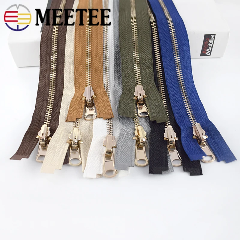 Meetee 2 шт. 60 150 см 5 # металлический ползунок для пуховой куртки с открытым