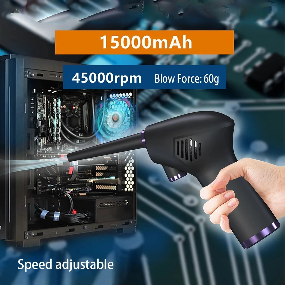 

15000mah аккумуляторная со сжатым воздухом нагнетатель сжатого воздуха Электрический баллончик со сжатым воздухом для компьютерной клавиатур...