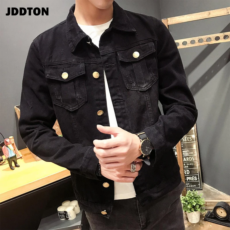 JDDTON Мужская Осенняя джинсовая куртка в стиле ретро Повседневная модная
