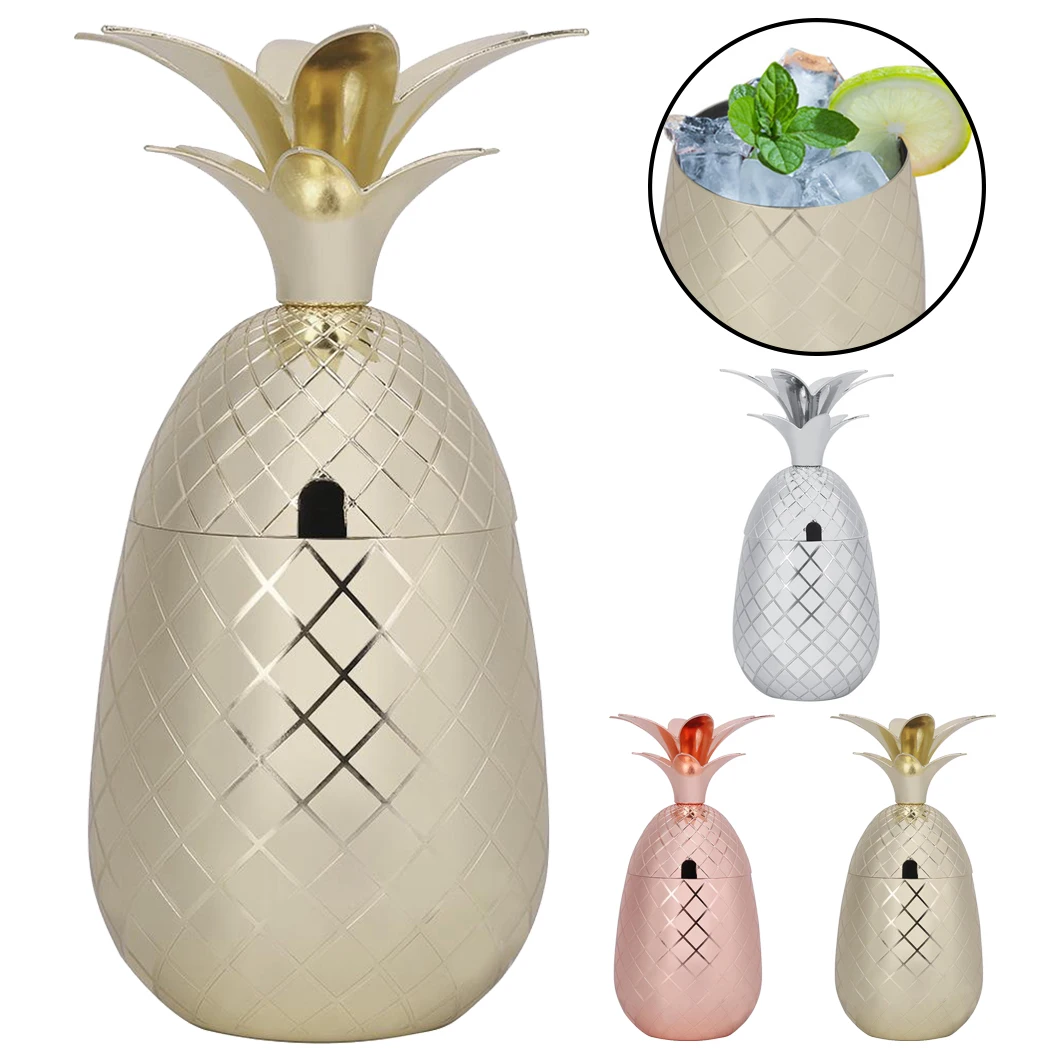 550 мл кружка с ананасом чашки стакан Коктейльная из нержавеющей стали пивные