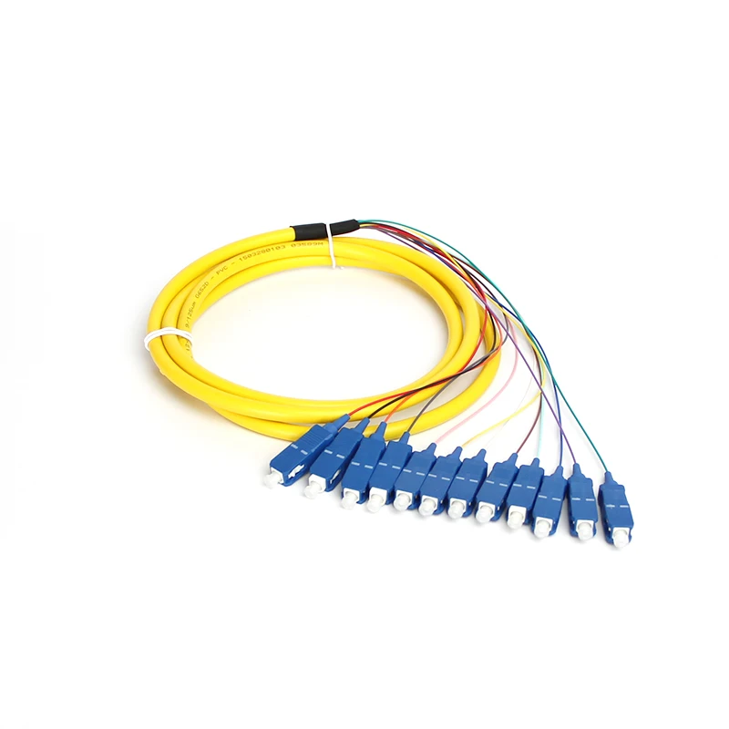 SC/UPC Одномодовый 12 ядерный оптоволоконный кабель 1 5 м или по индивидуальному