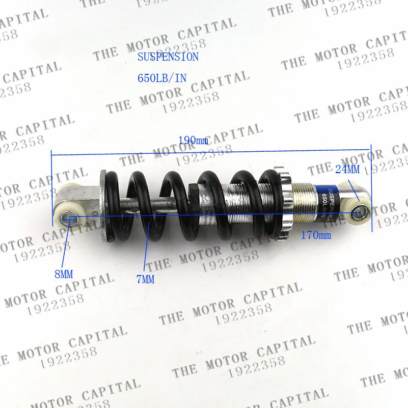 Задний амортизатор 170 мм 650LBS для велосипеда мотоцикла мотовездехода скутера Dirt Pit