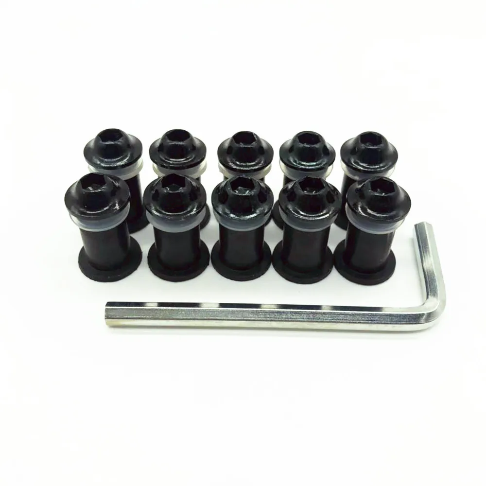 10PCS M5 Motorcycle Windscreen Windshield Bolt Screw Kit FOR Kawasaki Ninja 650R ER-5F ZX10R ZX6R ZX636 ZX600R 7R |