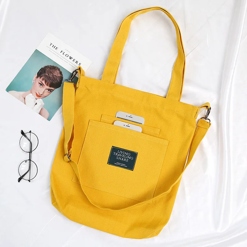 Южная Корея Холщовая Сумка почтальонка Женская Студенческая сумка простая