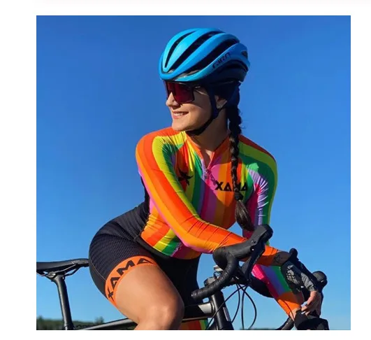 2021 велосипедный костюм Женская одежда с длинным рукавом комбинезон комплект