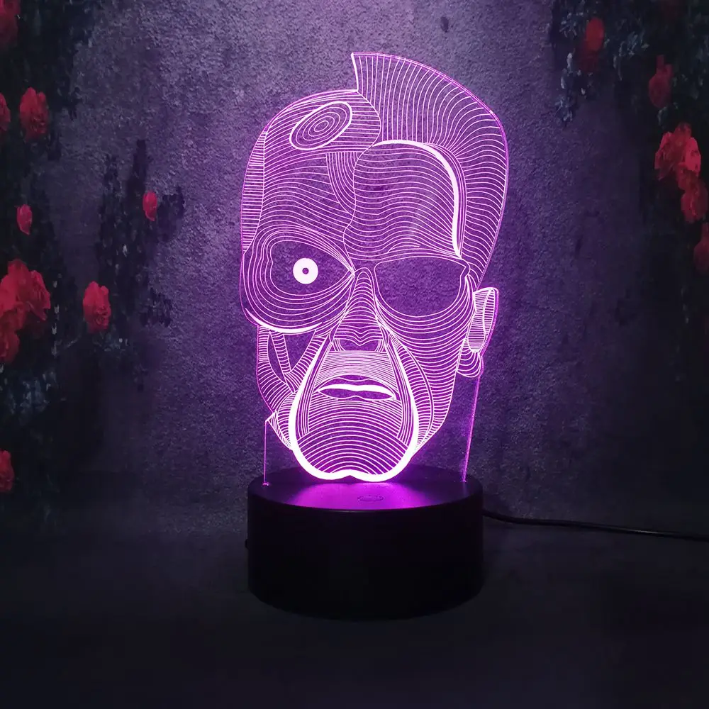 Светодиодный 3d светильник Marvel ночник с Бэтменом головой клоуна батареей|Ночники|