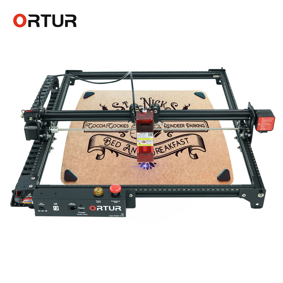Лазерный гравер Ortur Laser Master 2 Pro S2 SF CNC 10000 мм/32-битная Лазерная материнская плата