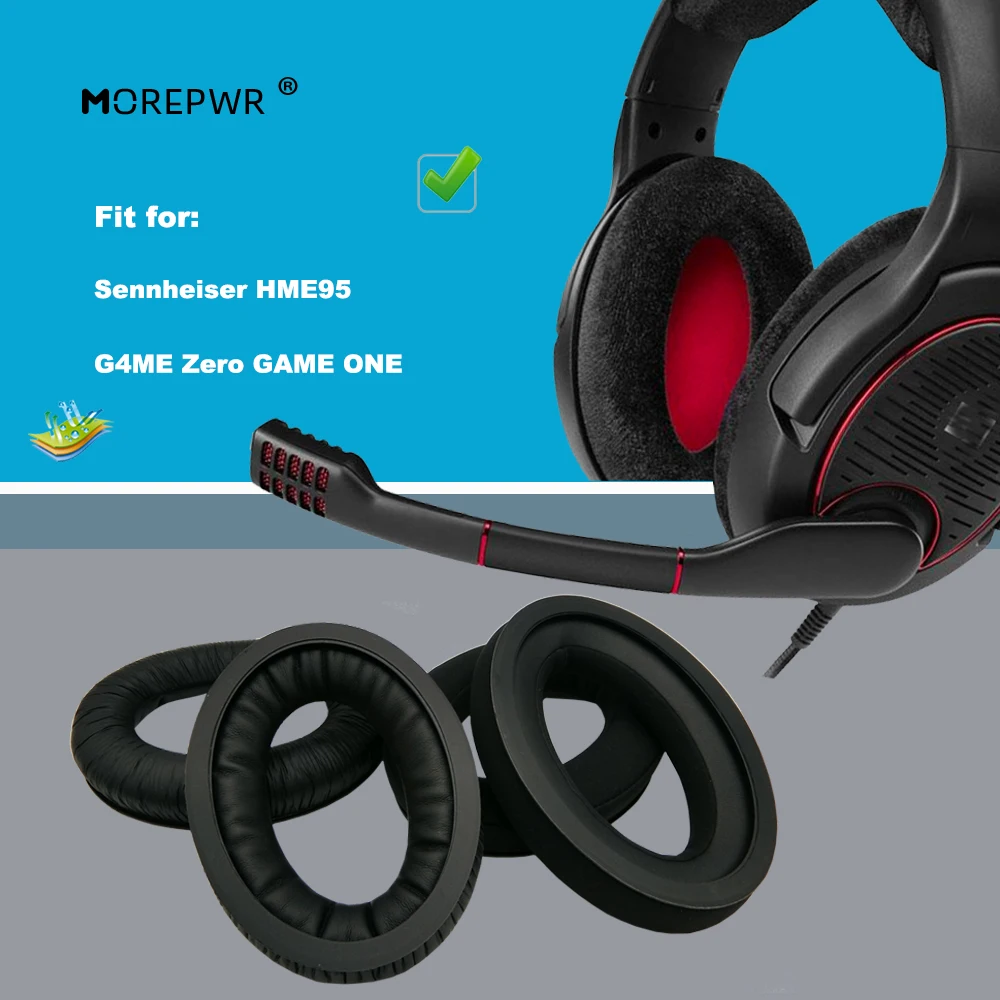 Сменные амбушюры для наушников Sennheiser HME95 HME 95 G4ME Zero GAME ONE кожаные наушники |