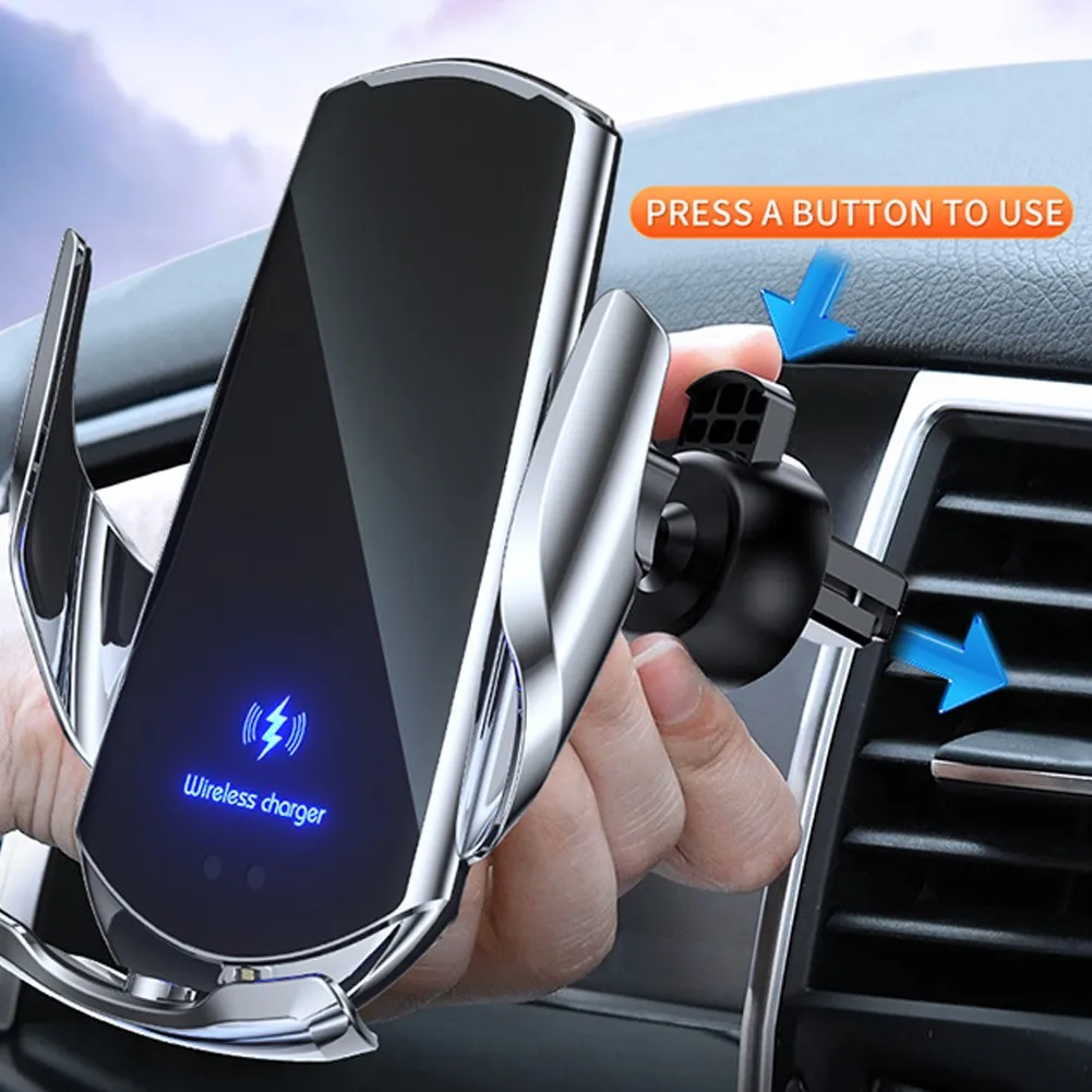 

10W Wireless Charger LED Type-C Fast Charging Holder Stand For Samsung Xiaomi HUAWEI Iphone Support QC2.0/3.0 Protocol
