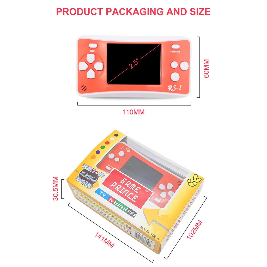 Портативная портативная игровая консоль 2 5 дюйма цветной экран Ручной игровой