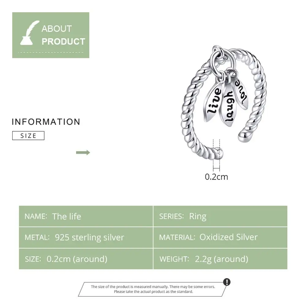 Женское кольцо из серебра 100% пробы с регулируемым размером | Украшения и