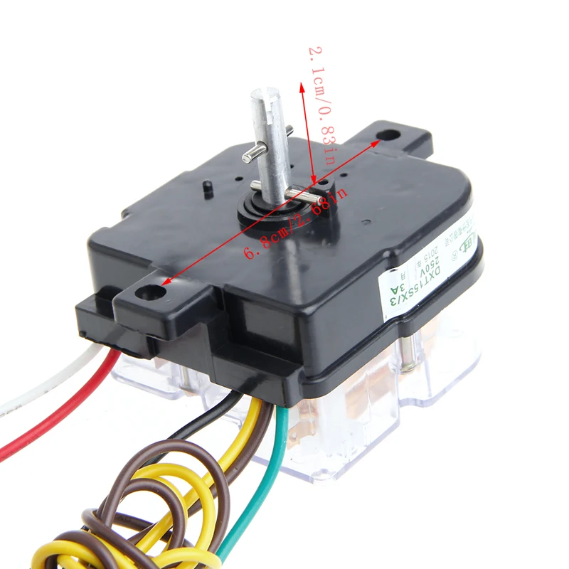 

Таймер для стиральной машины, 6 проводов, 90 градусов, Центральное расстояние отверстия 68 мм, вал переключателя