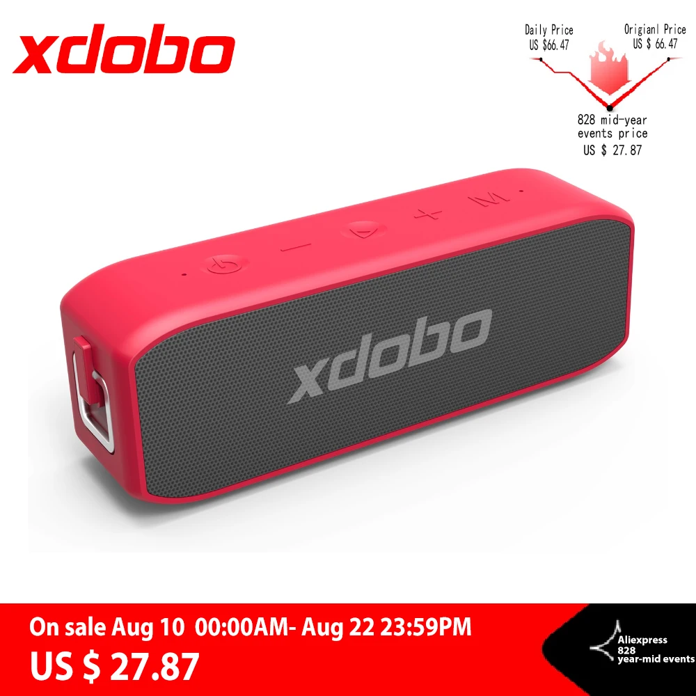 

Xdobo мини портативная Bluetooth-Колонка Caixa De Som TWS Hifi Спортивная музыкальная звуковая шкатулка Беспроводная Супер бас стерео Водонепроницаемая з...