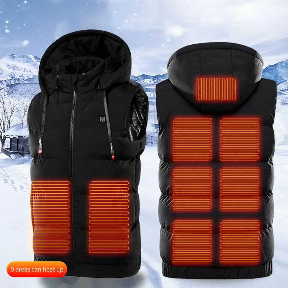 Outdoor USB Heating Vest Jacket Winter Flexible Electric Thermal Clothing Waistcoat Fishing Hiking Warm Clothes Men and Women | Спорт и