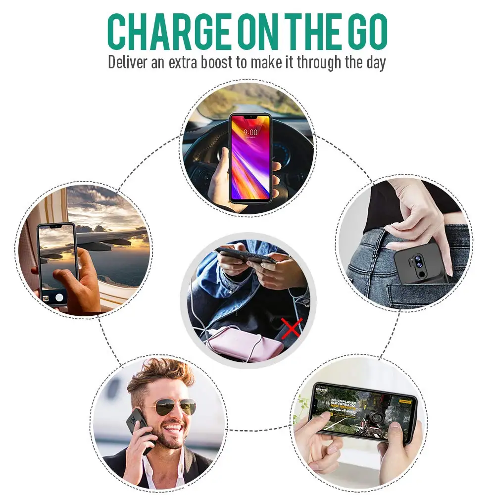 Новое поступление Подарочный чехол для батареи для LG G7 тонкий Q G7 plus G8 ThinQ чехол для зарядного устройства для LG G7 G8 ThinQ черный