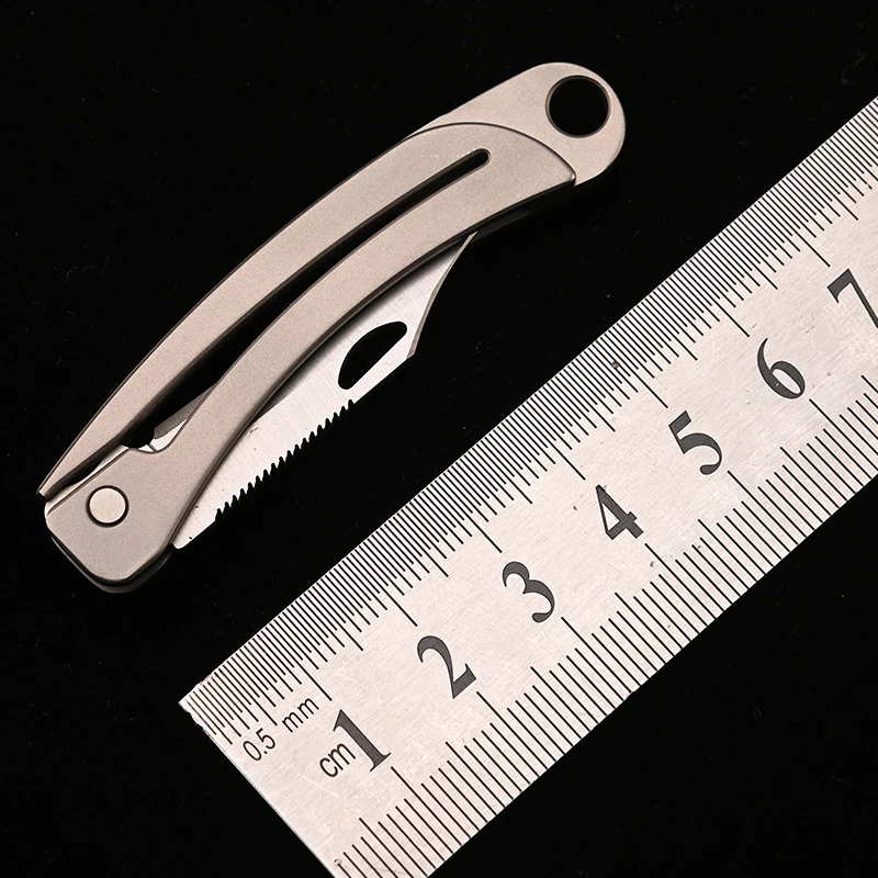 Складной мини нож из титанового сплава портативный брелок EDC разборка экспресс