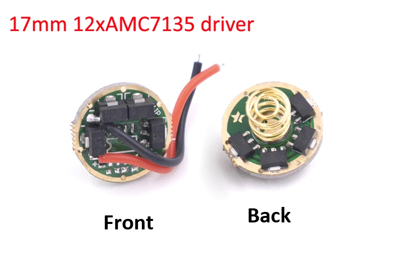 17 мм AMC7135 плата драйвера cree XPL V5 V6 HI V3 XML2 U3 светодиодный излучатель на 20 мм медной основе