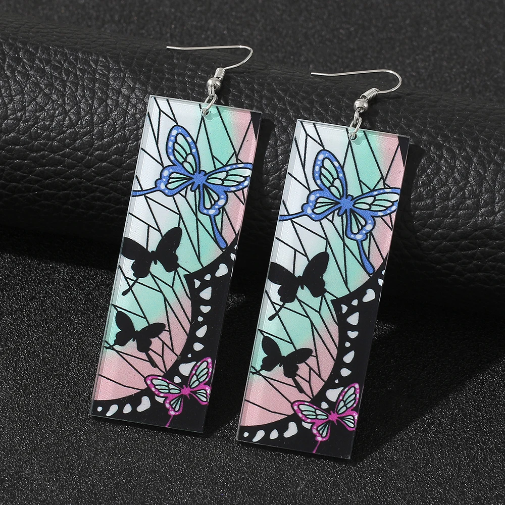 Японские популярные акриловые серьги ниндзя из аниме клинок рассекающего