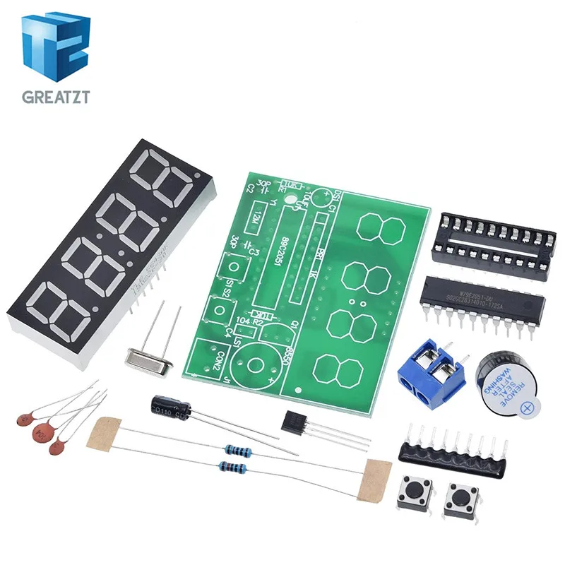 GREATZT AT89C2051 цифровой светодиодный Дисплей 4 биты электронные часы