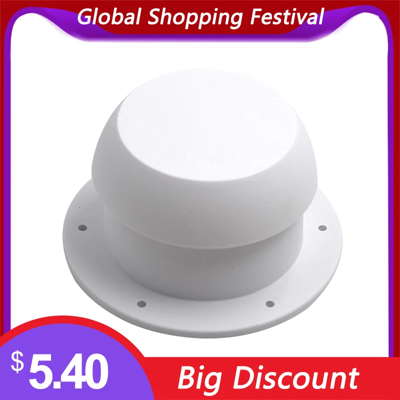 

Mushroom Head Shape Ventilation Cap for RV Accessories Top Mounted Round Exhaust Outlet Vent Cap
