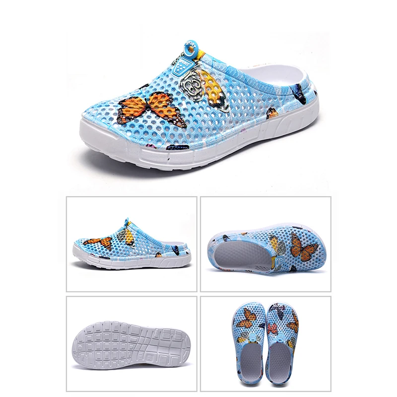 2021 Женские повседневные Сабо дышащие пляжные сандалии тапочки ко Дню Валентина