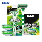 Бритвенные лезвия Gillette Mach3 для мужчин, острые 3-слойные бритвенные лезвия для удаления волос на лице