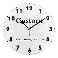 custom your own round wall clock quiet battery operated wall watch silent non ticking high quality tailor made home decor clock