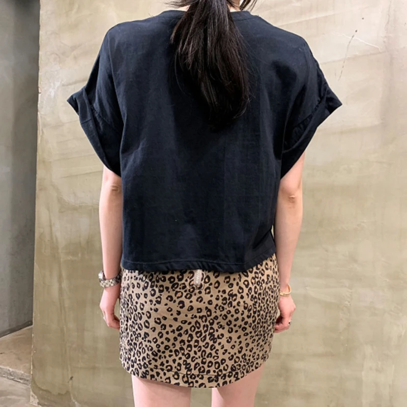 Женская футболка со шнуровкой GALCAUR Повседневная летняя рубашка оверсайз с