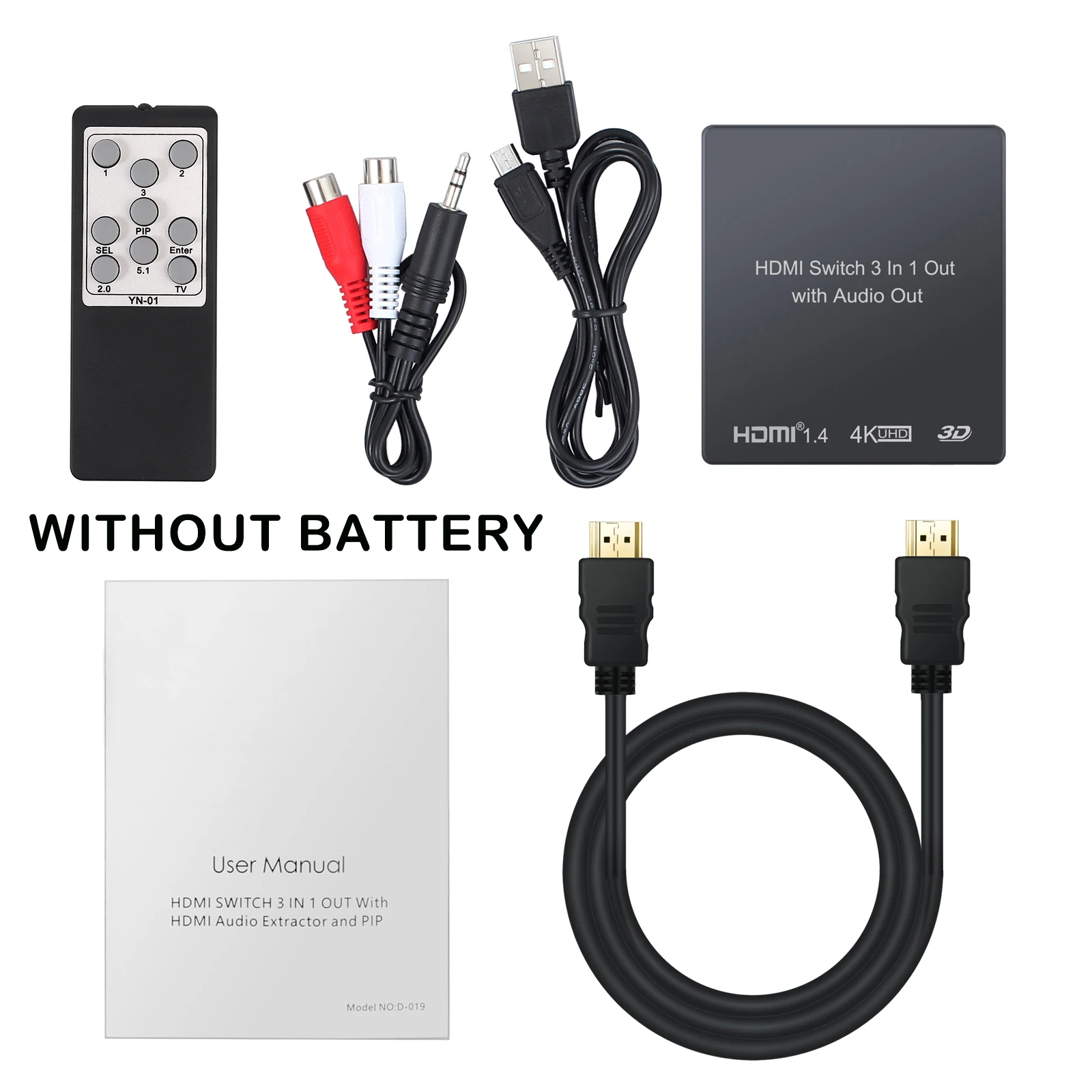 PROZOR 3x1 HDMI совместимый коммутатор с аудио экстрактором оптический Toslink SPDIF выход