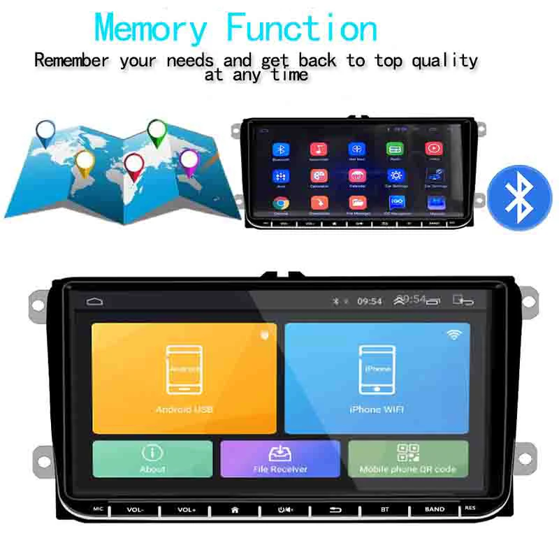 2 Din " Android стерео радио для Bora Golf VW Polo Passat B6 B7 Touran MP5 плеер Мультимедиа gps навигация Mirrror Link BT