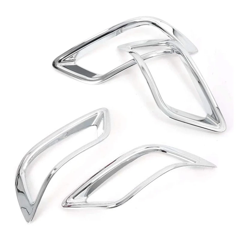 

1 Pcs Car Central Control Panel Water Cup Holder Cover & 2 Pcs Car Rear Fog Light Lamp Cover Trim Frame Accessories