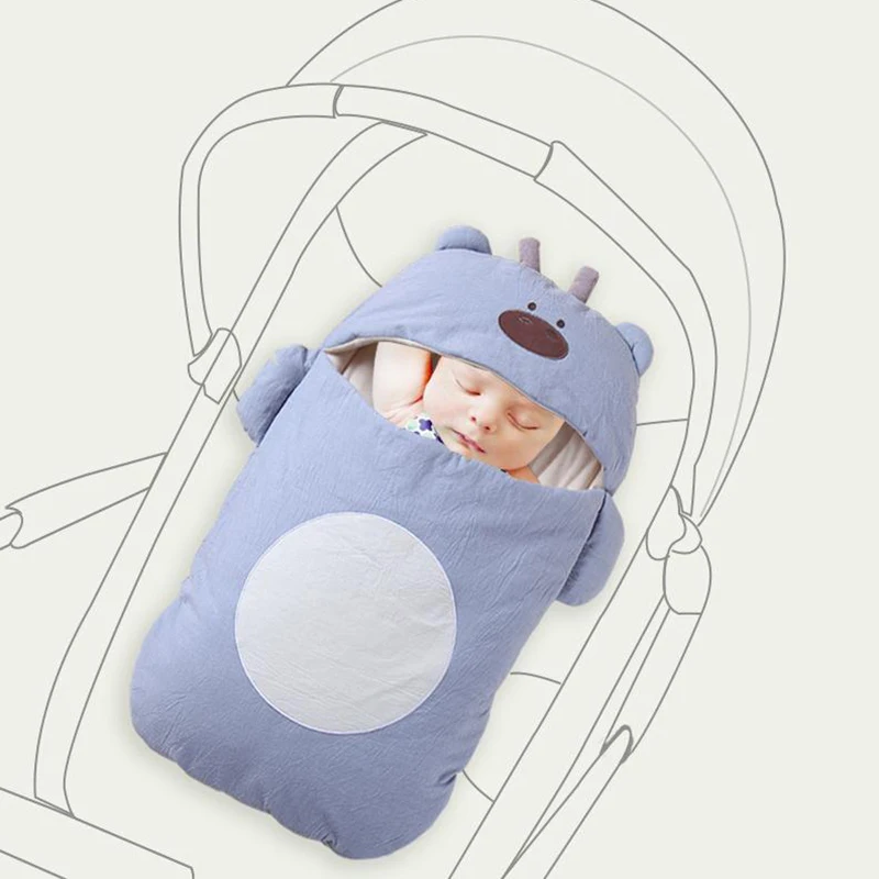 Модный спальный мешок для коляски, хлопковый зимний спальный мешок для детей 0-36 месяцев