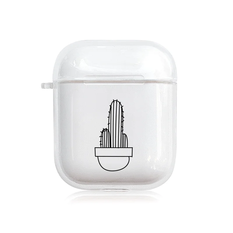 06 Милый рисунок единорога прозрачные чехлы для Apple AirPods 2 крышка зарядки Air Pods прозрачный мягкий силиконовый защитный AirPods2 Fundas - Цвет: 06