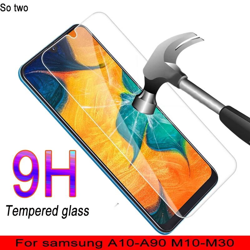 9H Защита экрана для Samsung A50 A40 A70 A80 A90 A60 закаленное стекло a m 10 20 30 полное покрытие