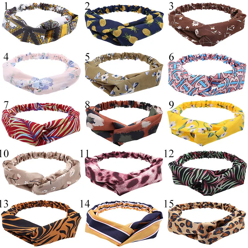 

Sexy Headwrap Fashion Hair Band Trendy Elegant Versatile Hair Accessories Turban Elastic Hairband Floral Leopard Cross Headband