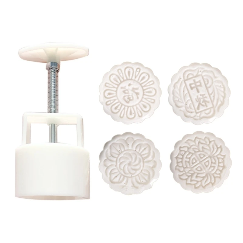 Chinese Character Shape Moon Cake Mould Hand Pressure Cookies Cutter Pastry Tool Moon Cake Maker Bath Bombs Press Gift