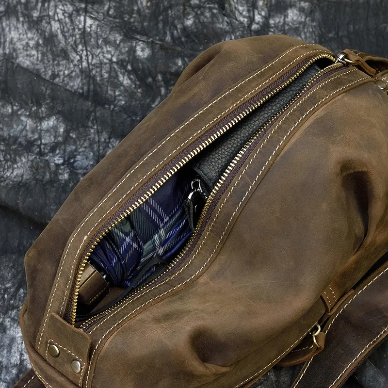 Мужская нагрудная сумка Crazy Horse винтажная сумка-мессенджер из натуральной